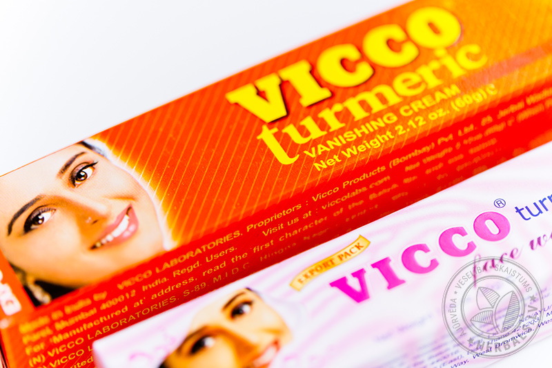 Vicco Turmeric cream info www.herbals.lv