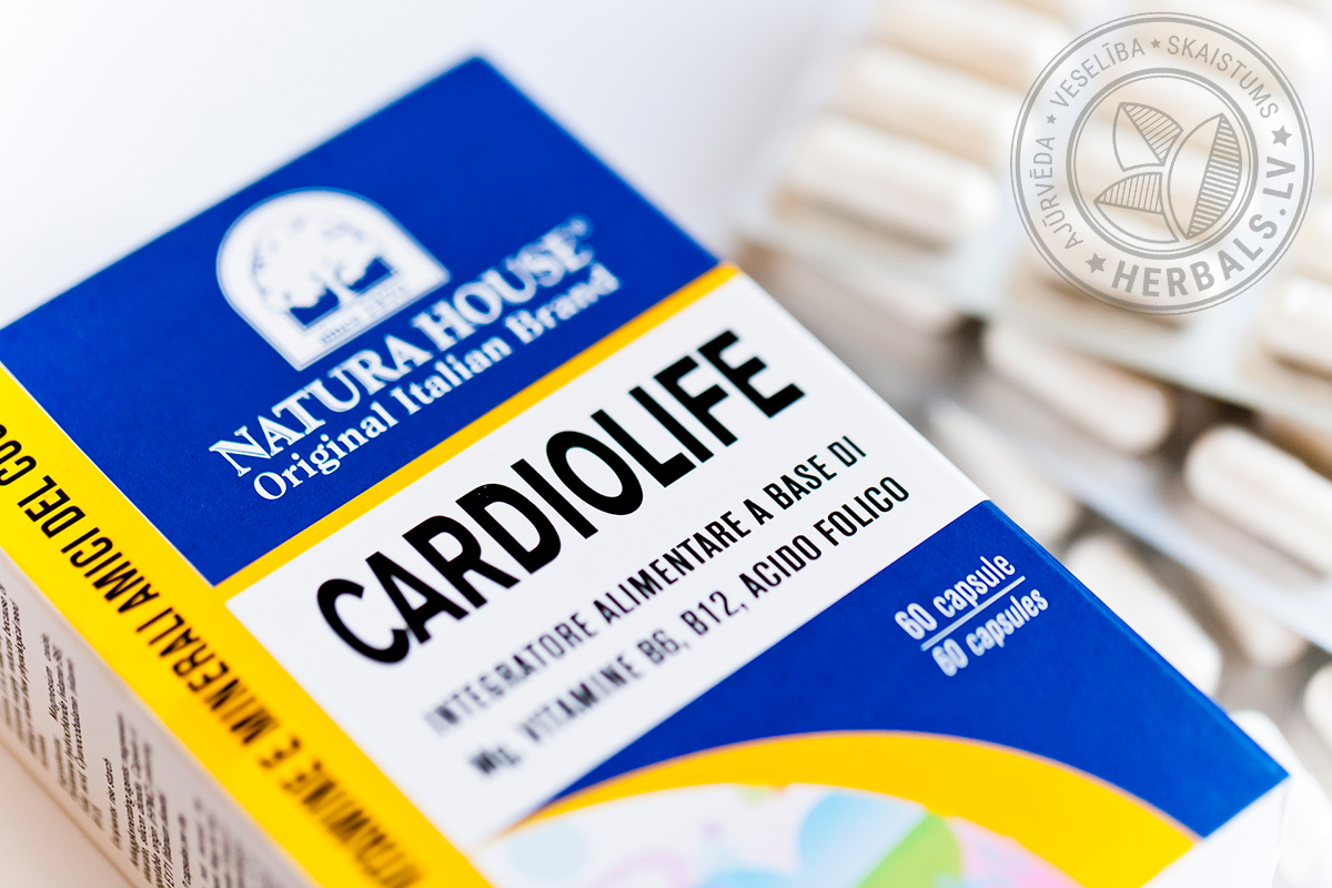 Natura House Cardiolife caps N60 info www.herbals.lv