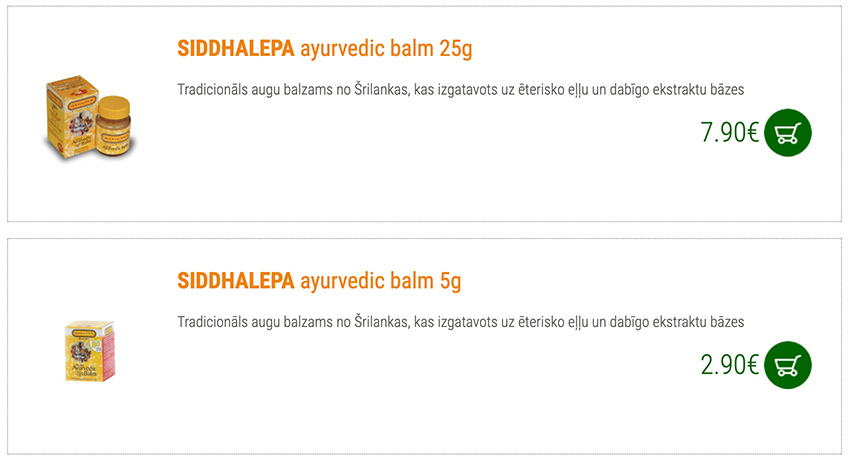 SIDDHALEPA info www.herbals.lv